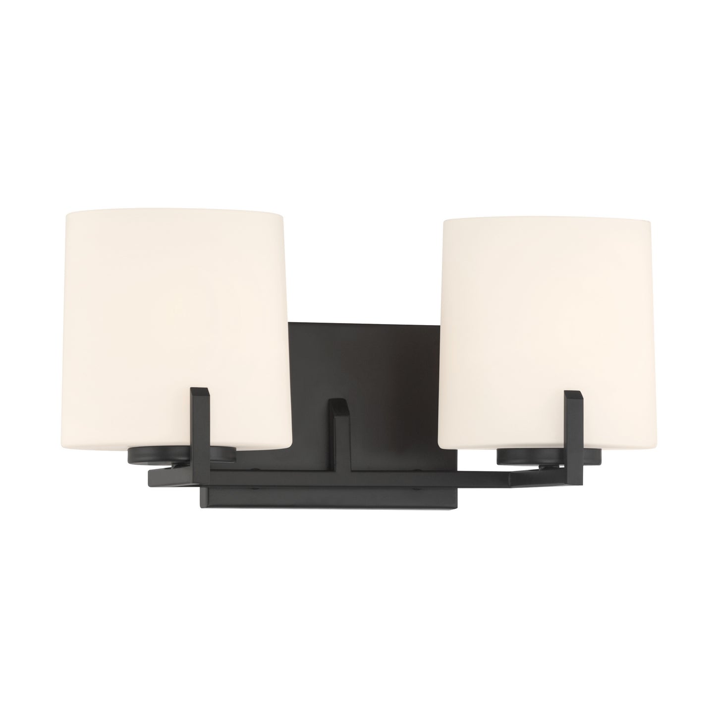Mirelle Two Light Vanity in Dark Matte Black