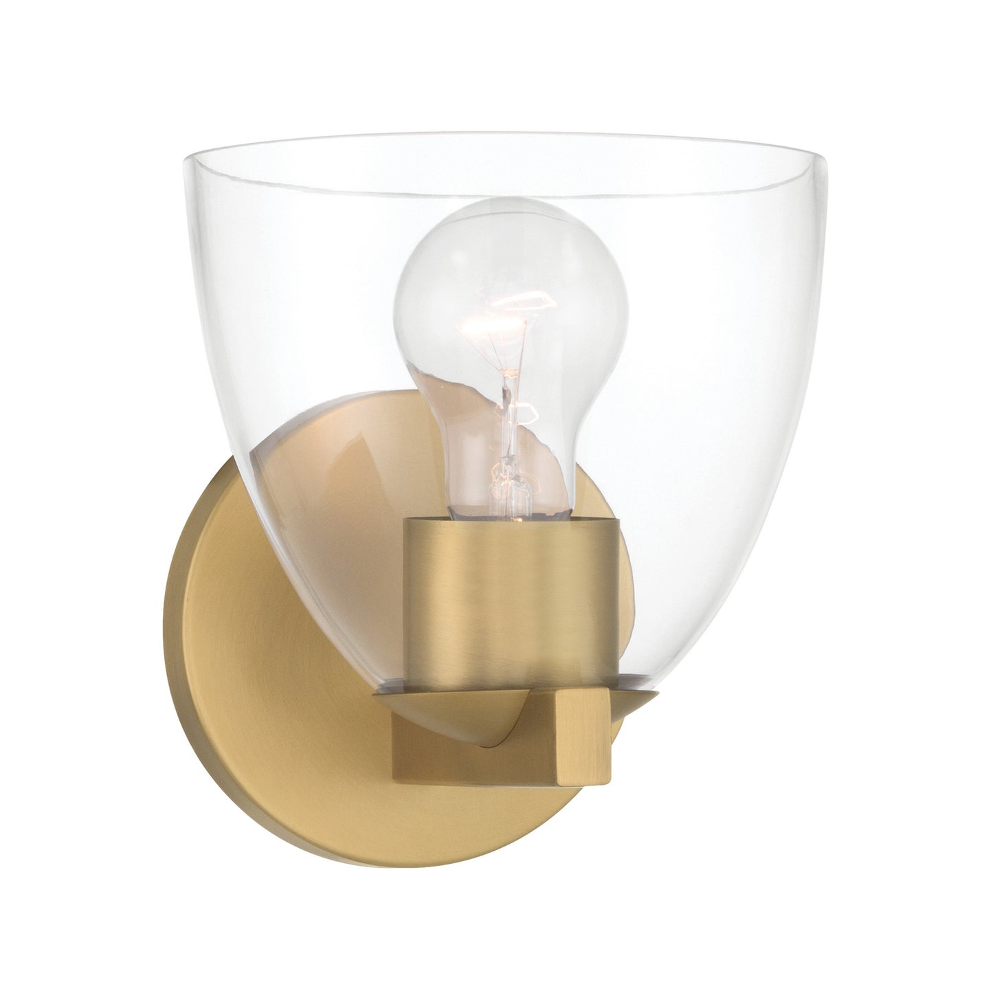 Noellea One Light Bath Sconce in Legacy Brass