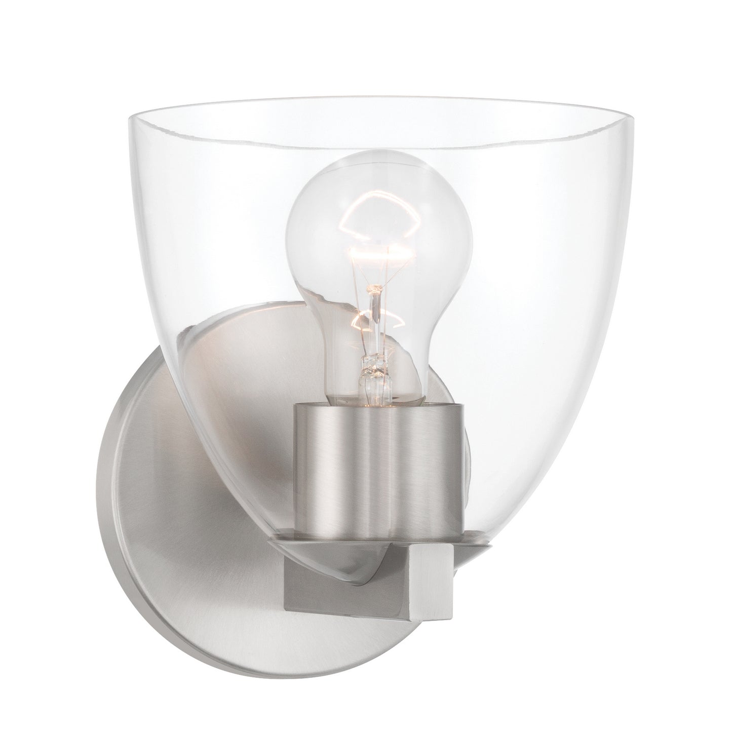 Noellea One Light Bath Sconce in Brushed Nickel