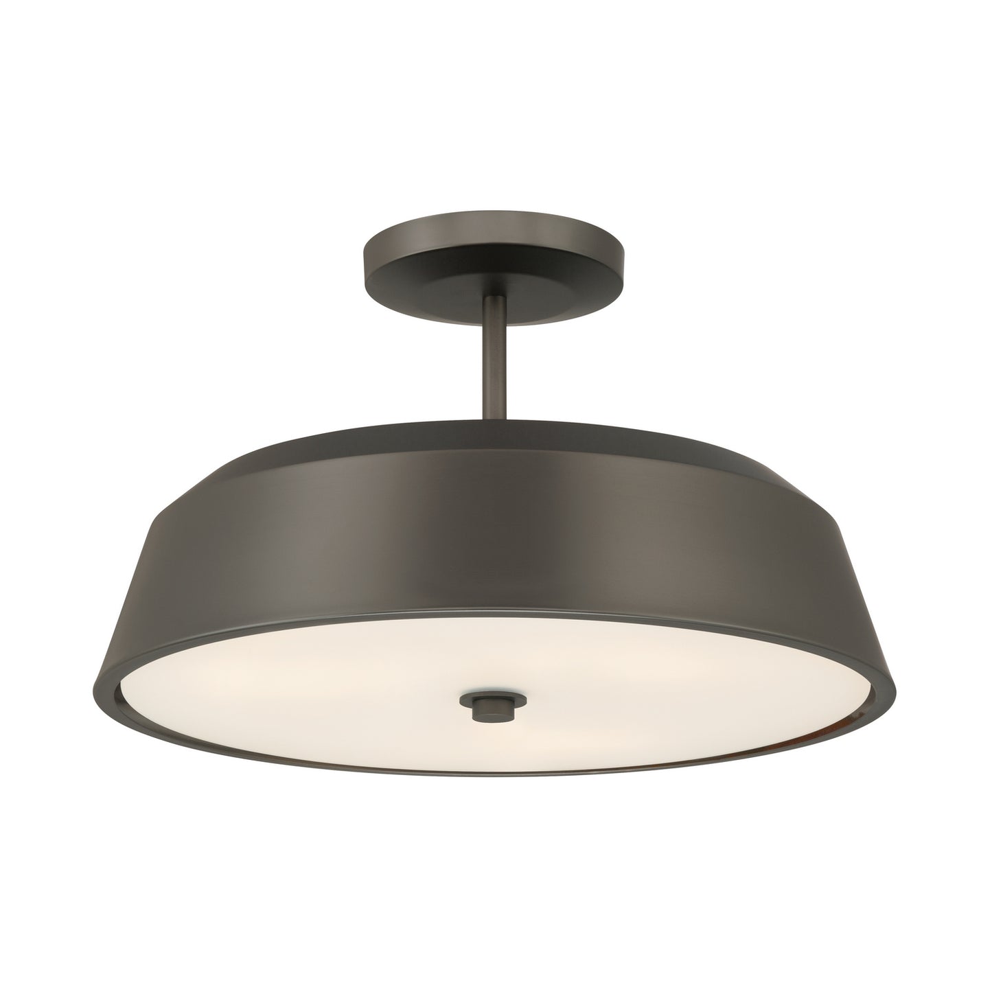 Trellwyn Three Light Semi-Flush Mount in Plated Dark Bronze