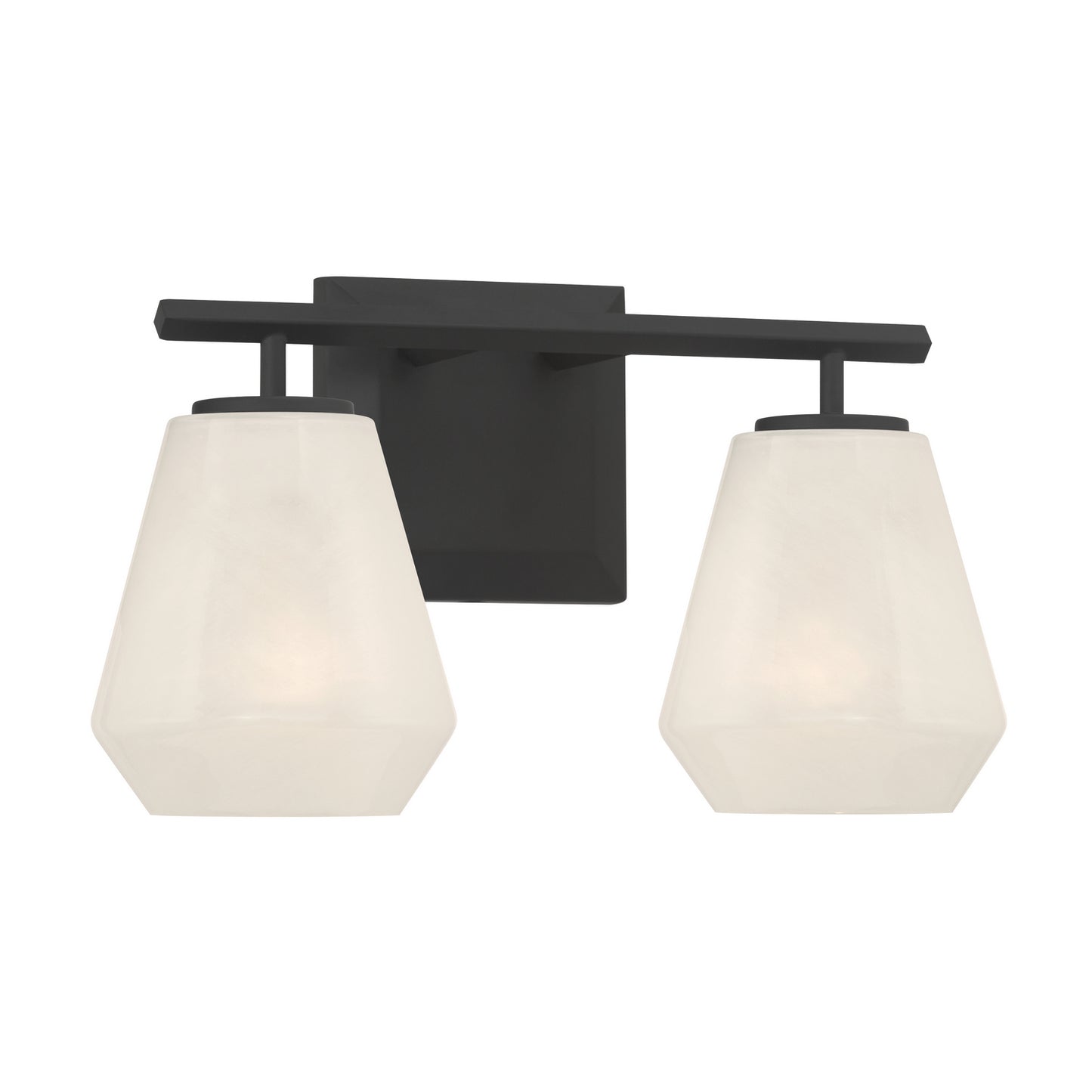 Siena Two Light Vanity in Dark Matte Black