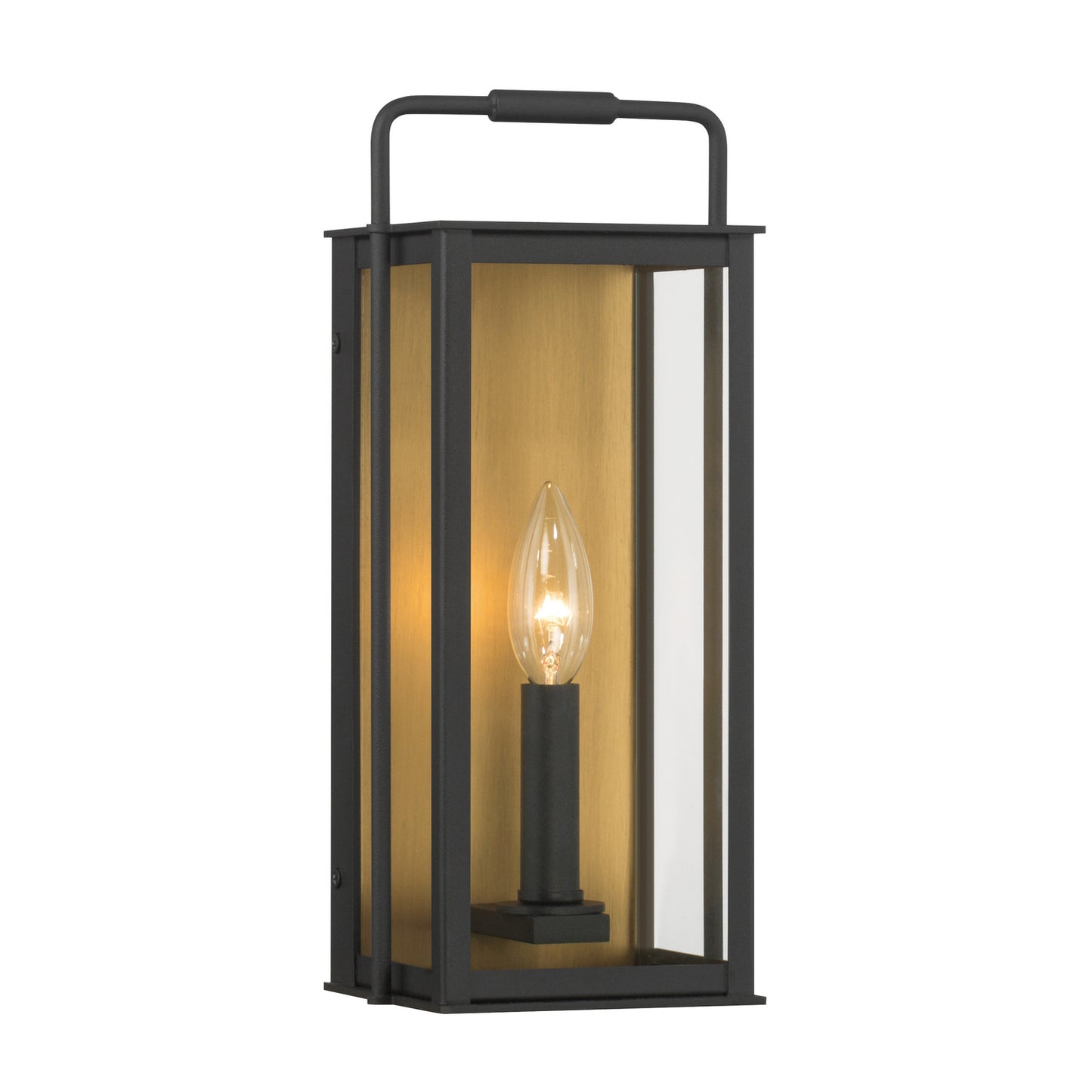 Aberdeen One Light Outdoor Wall Sconce in Sand Coal Black