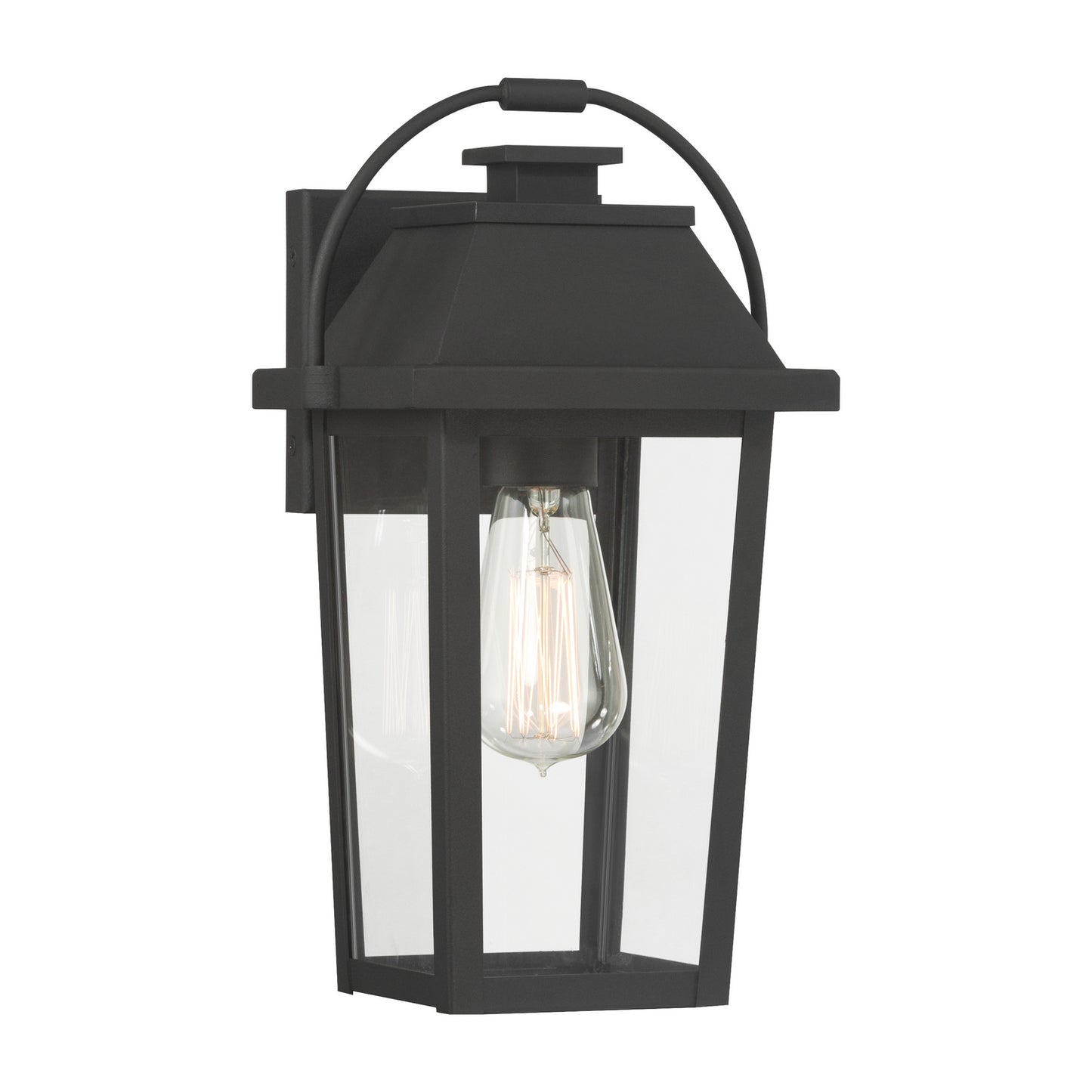 Branwyn One Light Outdoor Wall Lantern in Sand Coal Black