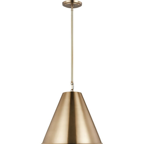 Gordon One Light Pendant in Satin Brass