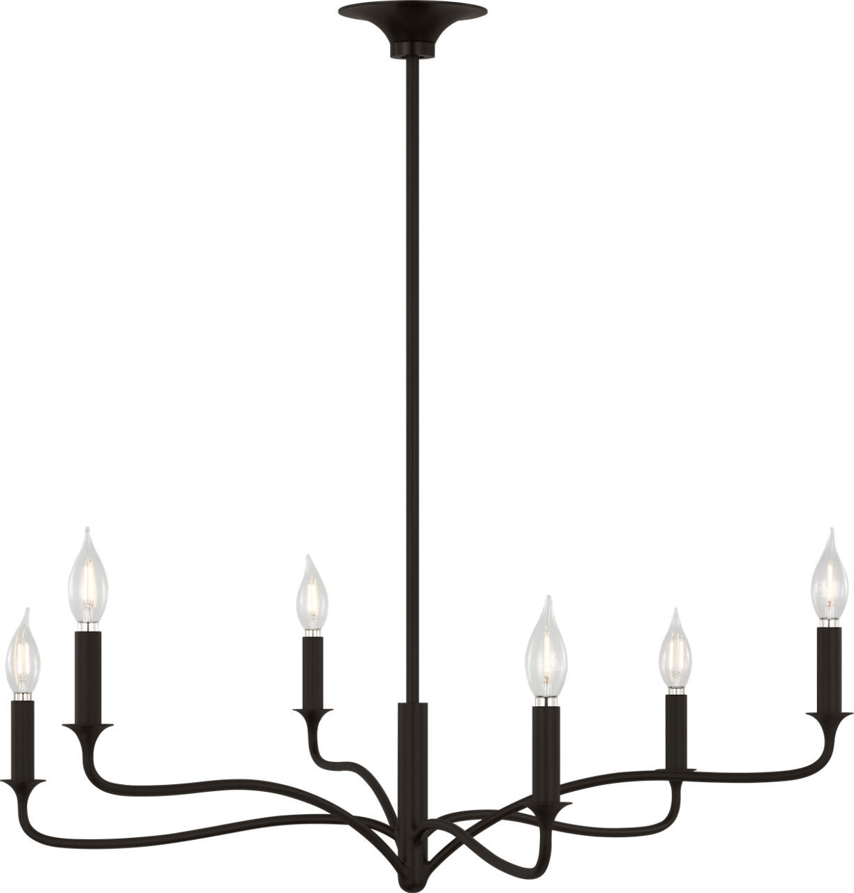 Chatsworth Six Light Chandelier in Aged Iron | Aged Iron