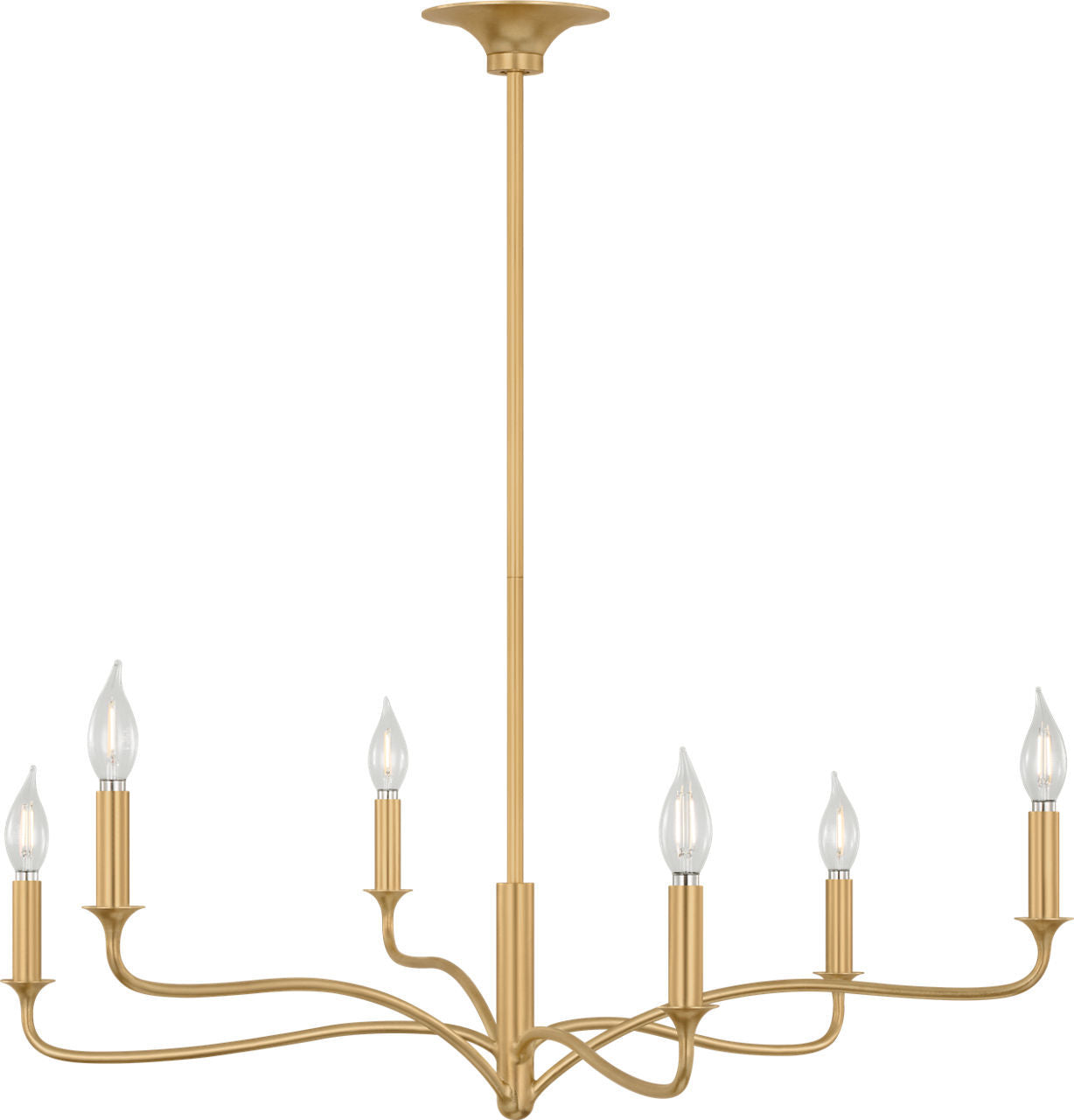 Chatsworth Six Light Chandelier in Gild | Gild