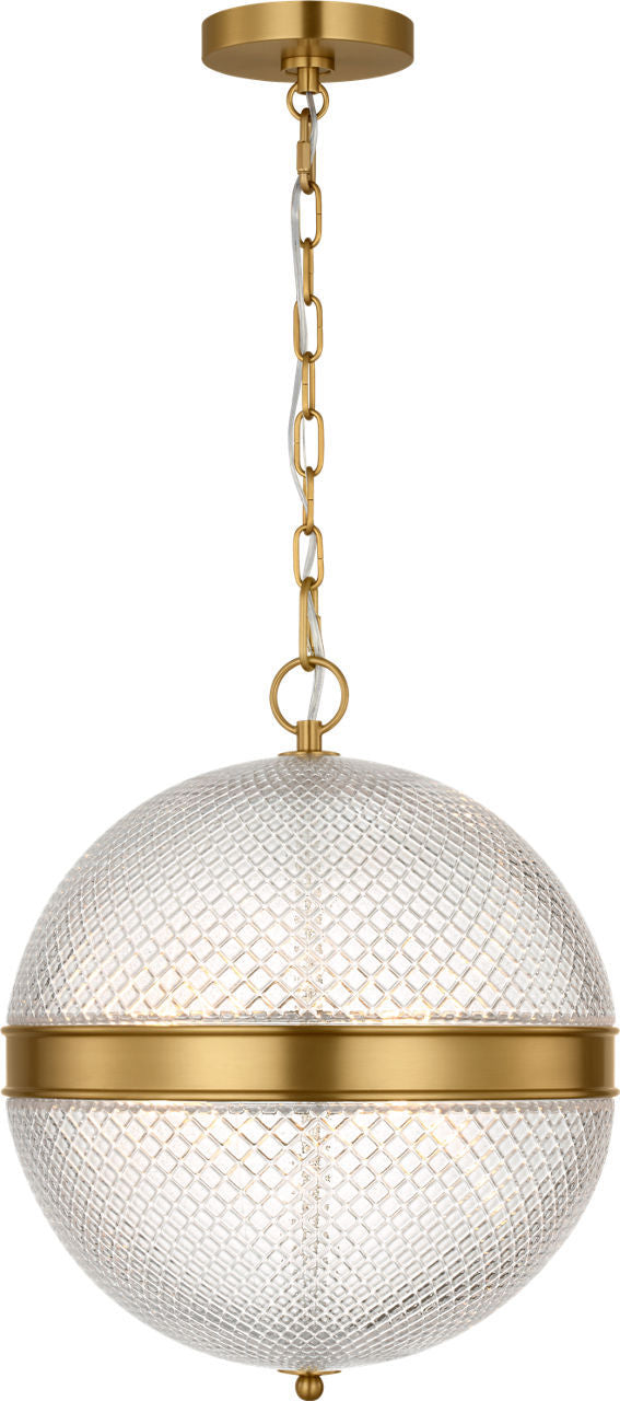 Lucinda Three Light Pendant in Burnished Brass | Burnished Brass