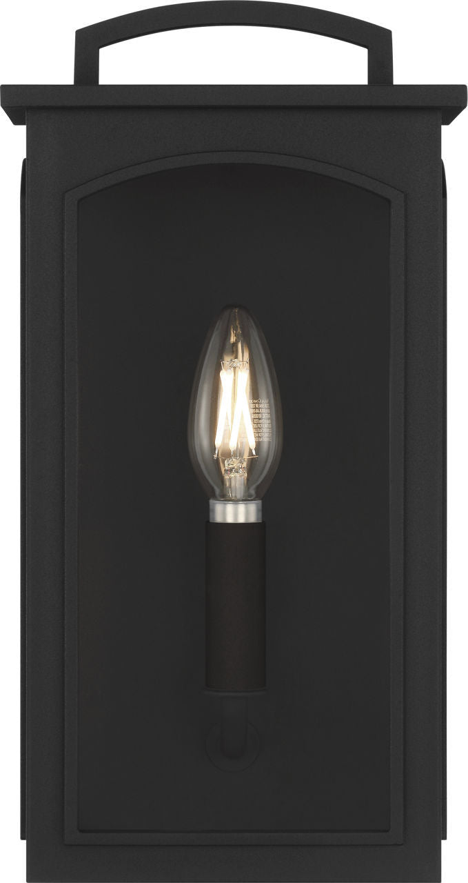 Modesto One Light Wall Lantern in Textured Black | Textured Black