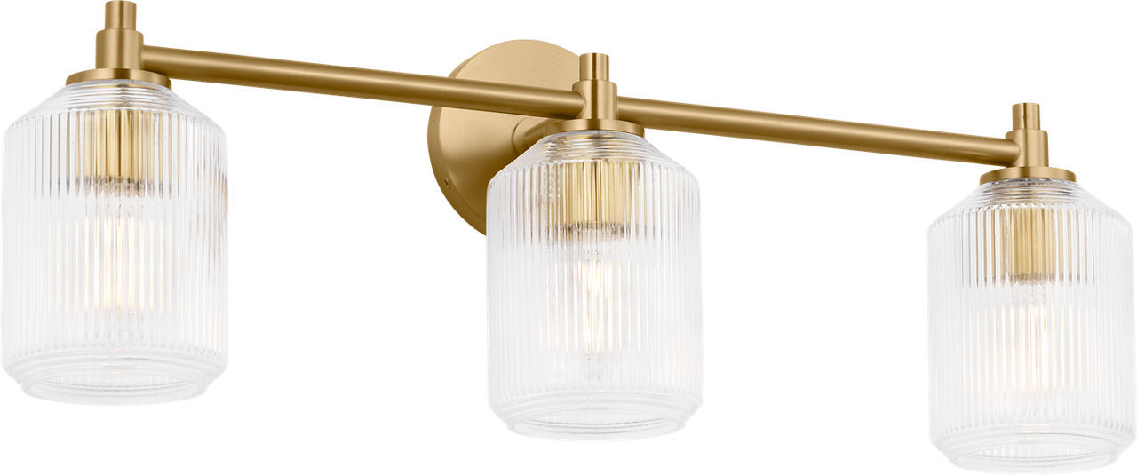 Barstow Three Light Bath in Burnished Brass | Burnished Brass