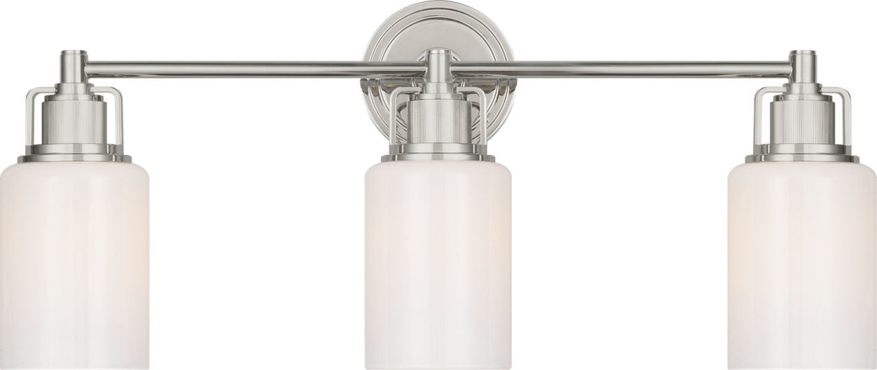 Ashford Three Light Bath in Polished Nickel | Polished Nickel