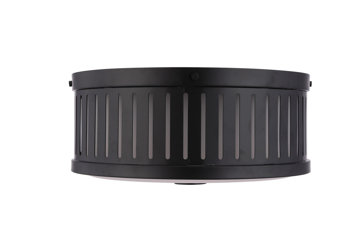 Livingston Three Light Flushmount in Flat Black