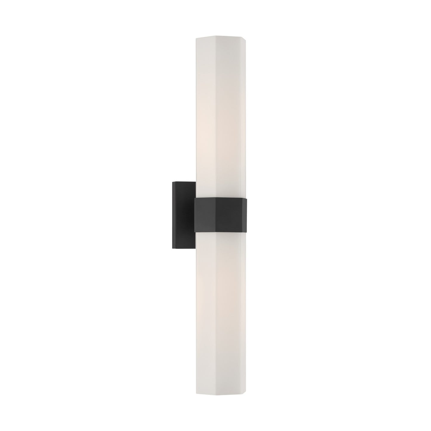 Delgada Two Light Bath Bar in Dark Matte Black