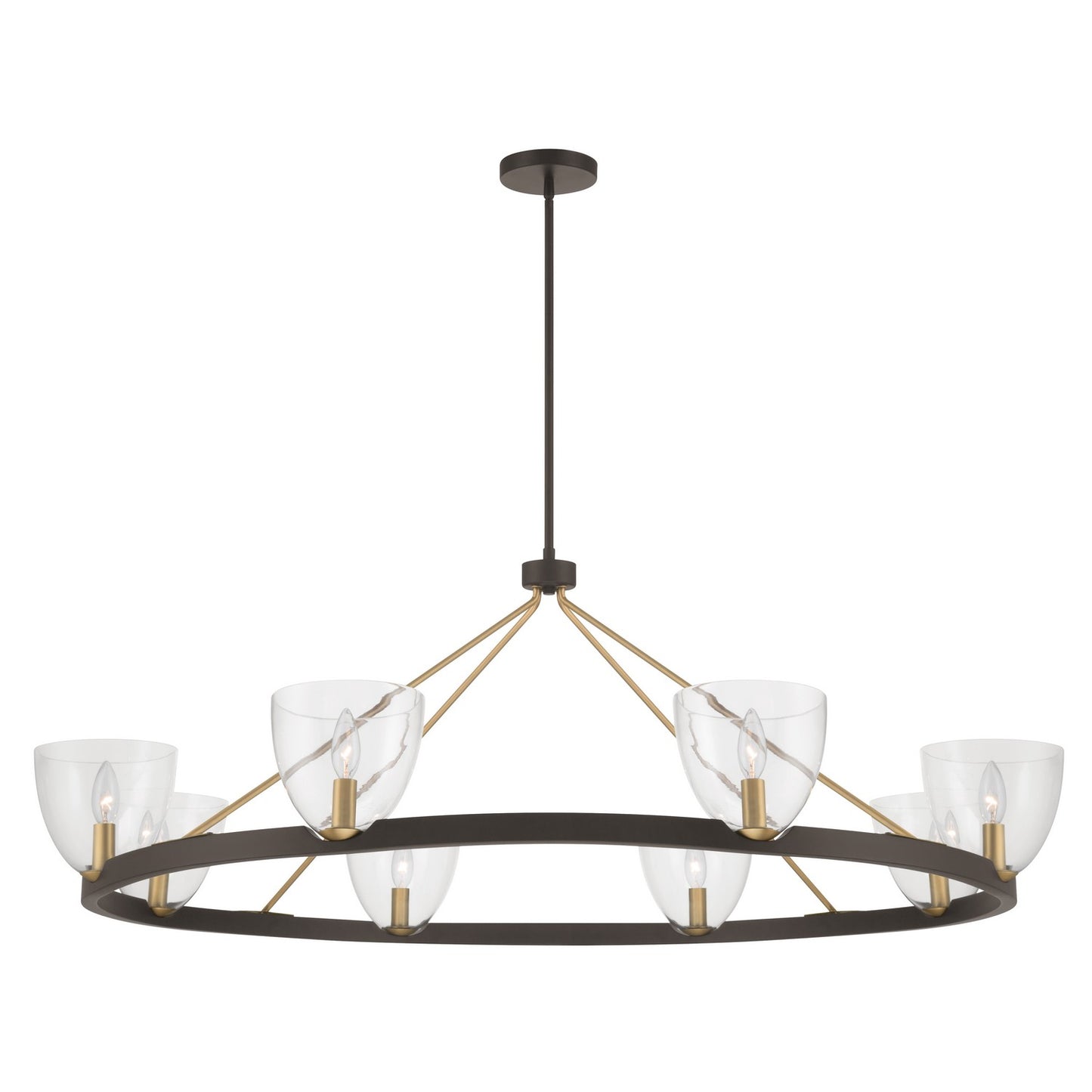 Noellea Eight Light Chandelier in Dark Bronze