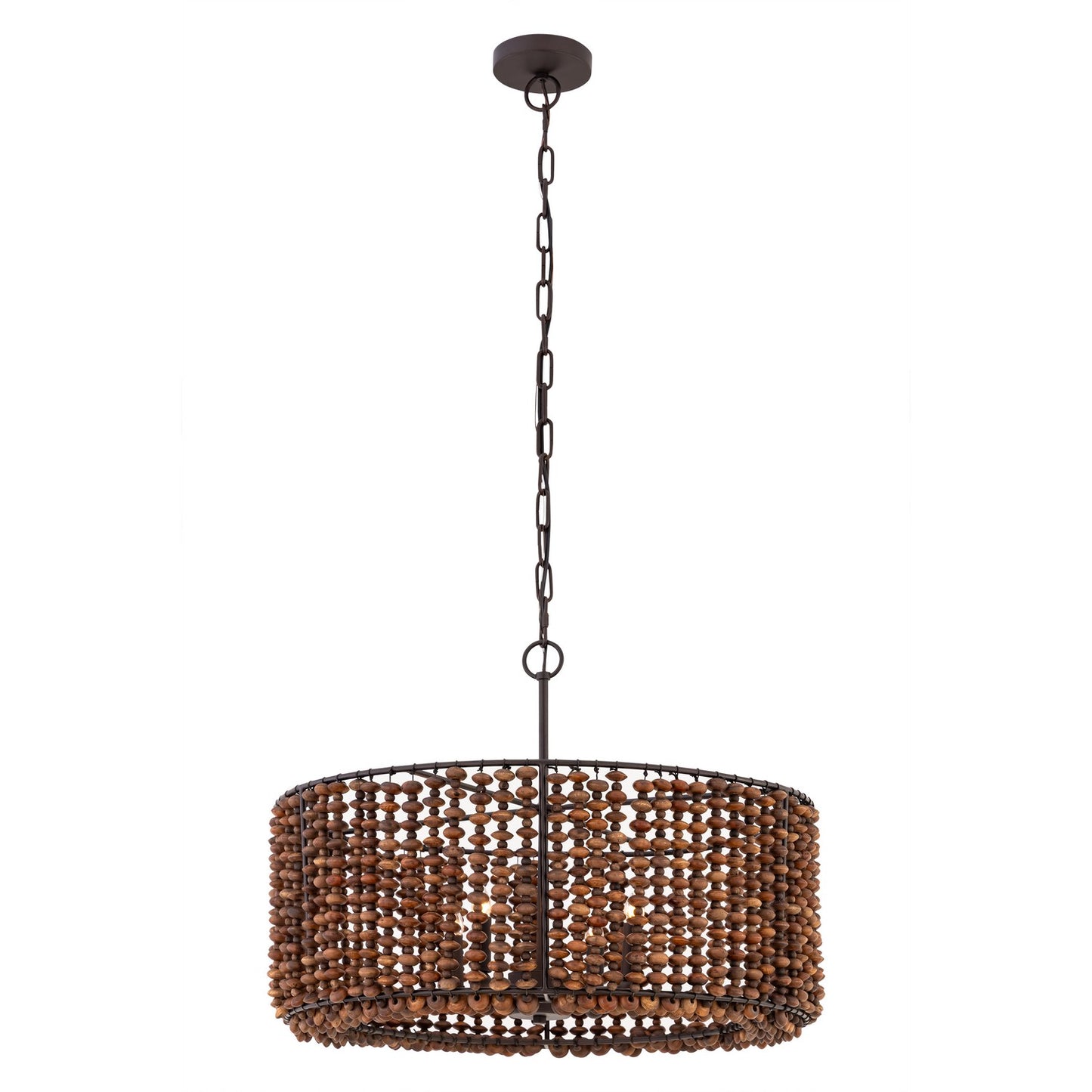 Beaudelle Four Light Pendant in Dark Bronze