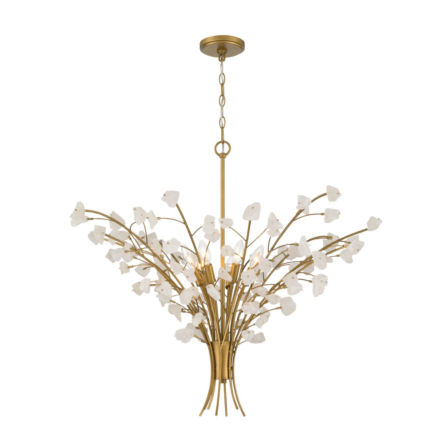 Ramus Eight Light Chandelier in Painted Legacy Brass