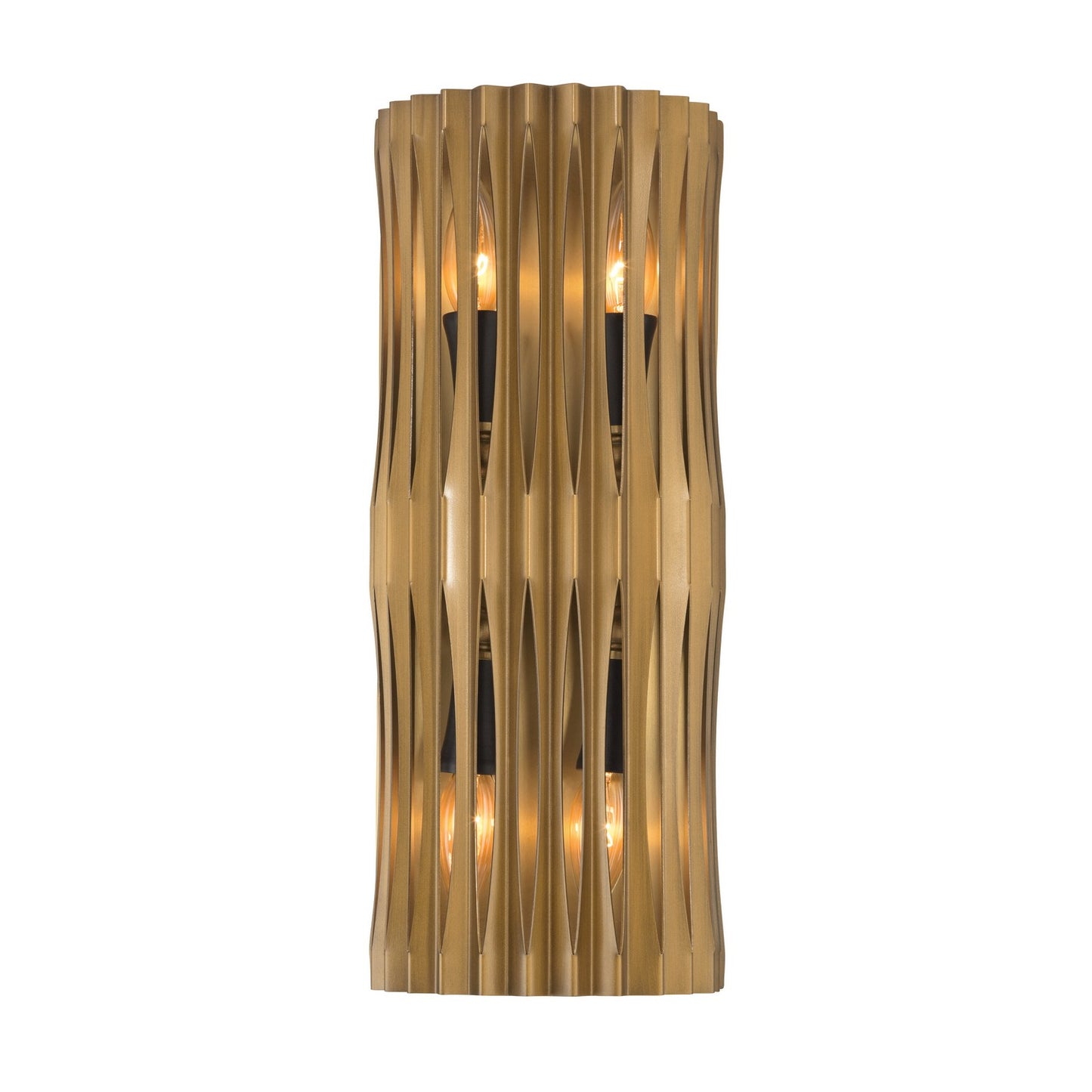 Aven Four Light Wall Sconce in Sand Coal Black