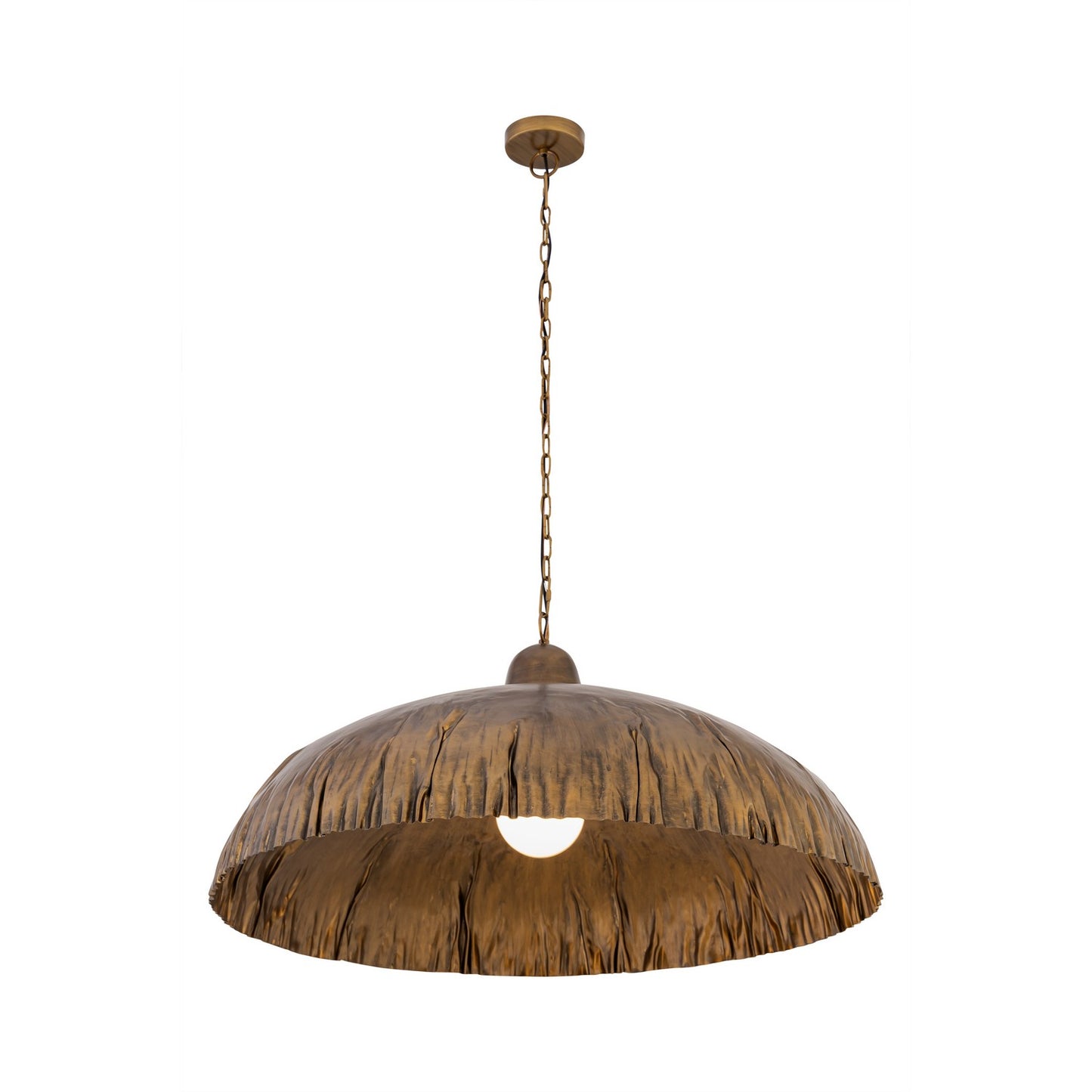 Zinnia One Light Pendant in Antique Brass