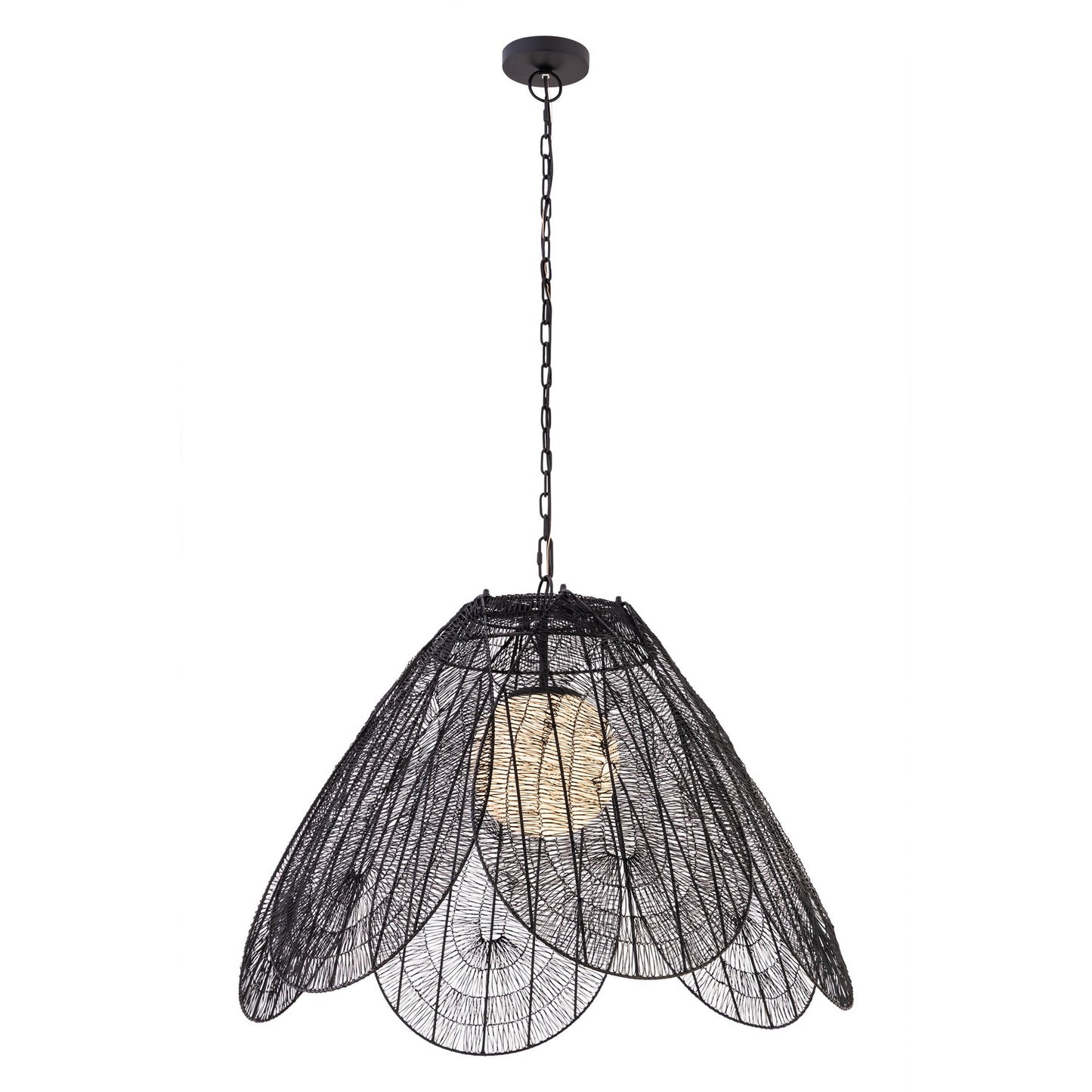 Sylari One Light Pendant in Dark Matte Black