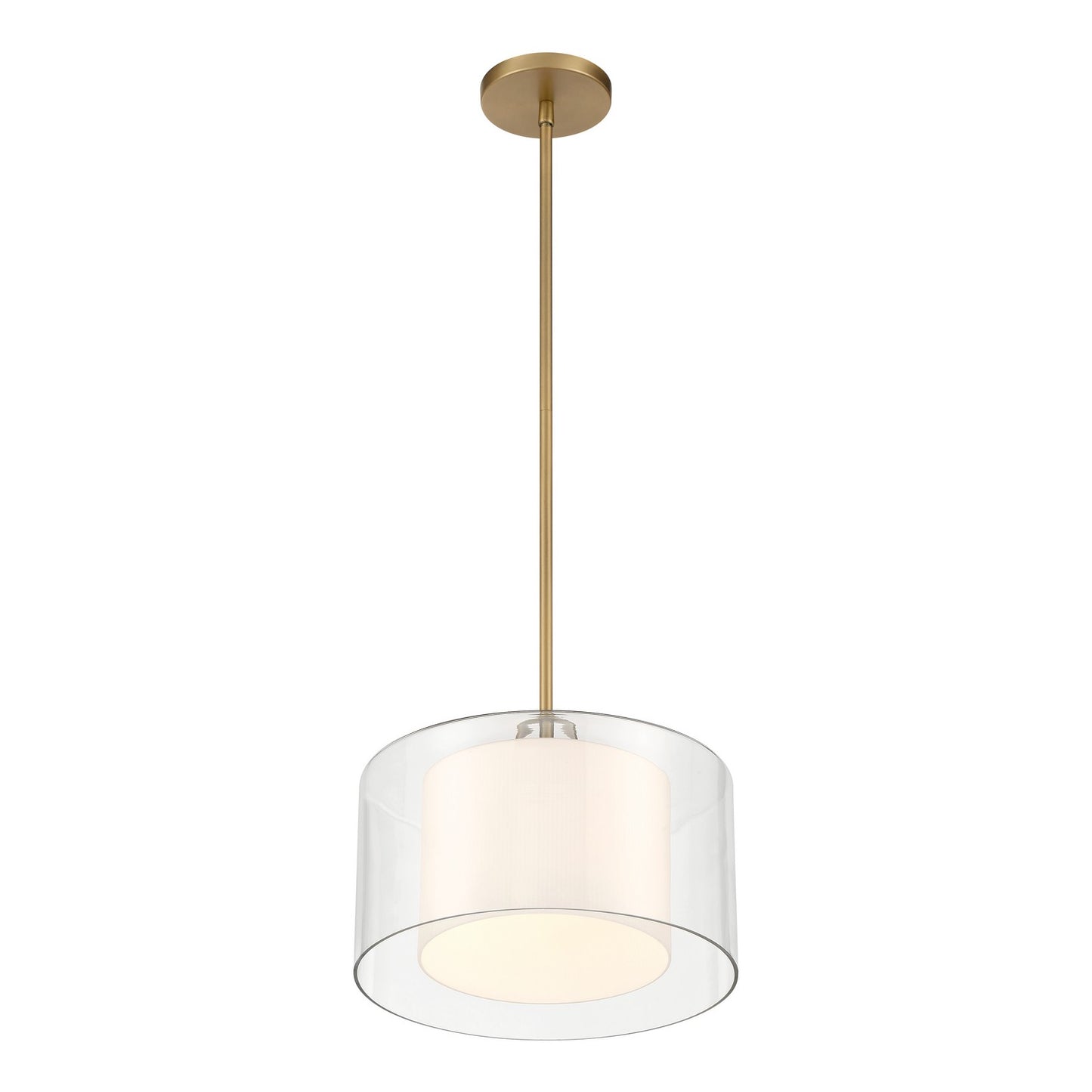 Seville One Light Convertible Pendant/Semi-Flush Mount in Legacy Brass