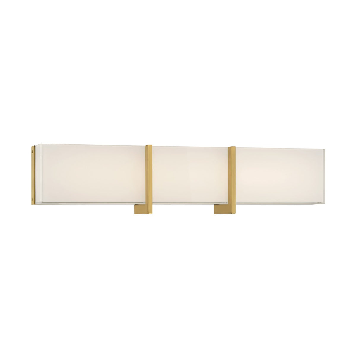 High Rise LED Bath Bar in Legacy Brass