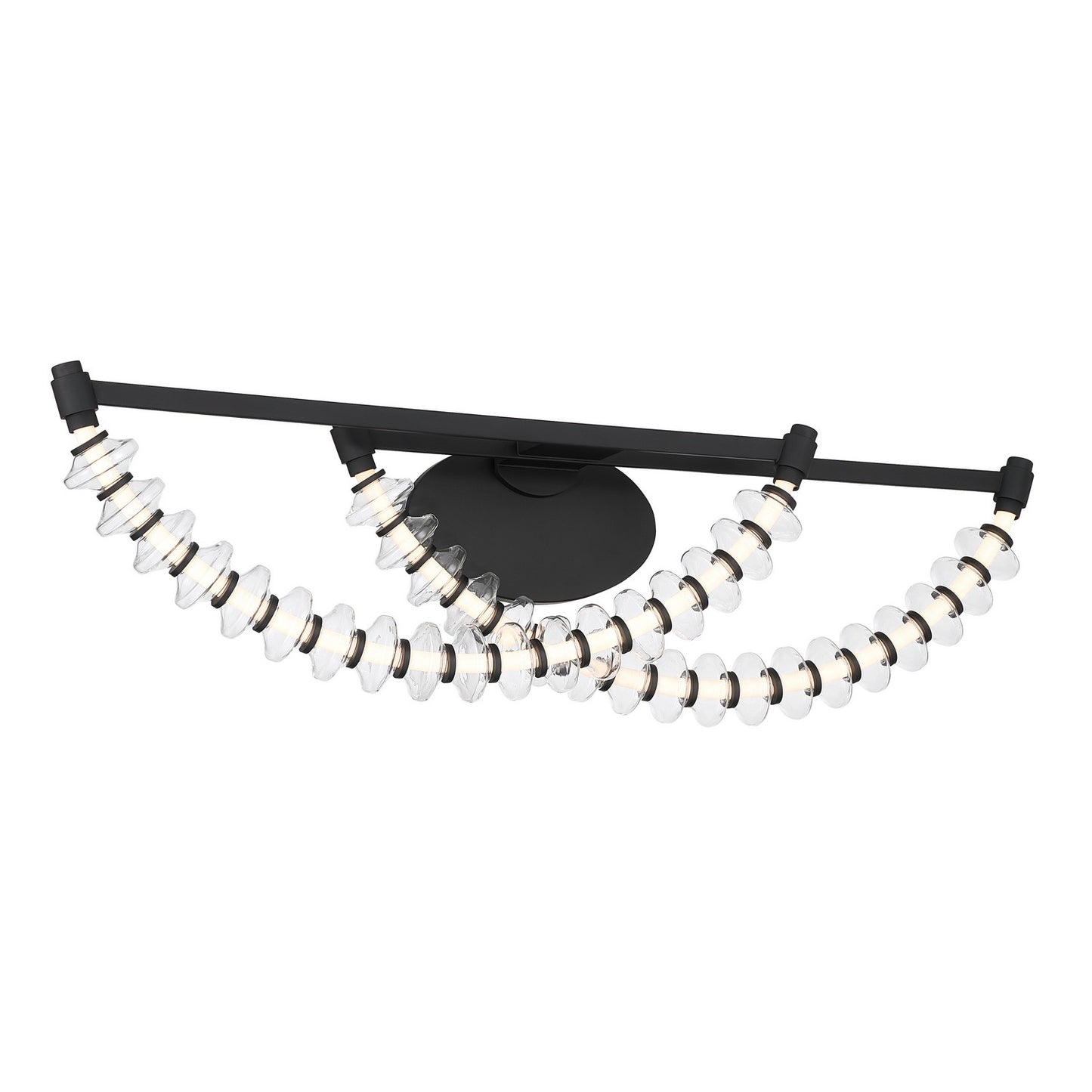 Pearl LED Vanity in Dark Matte Black