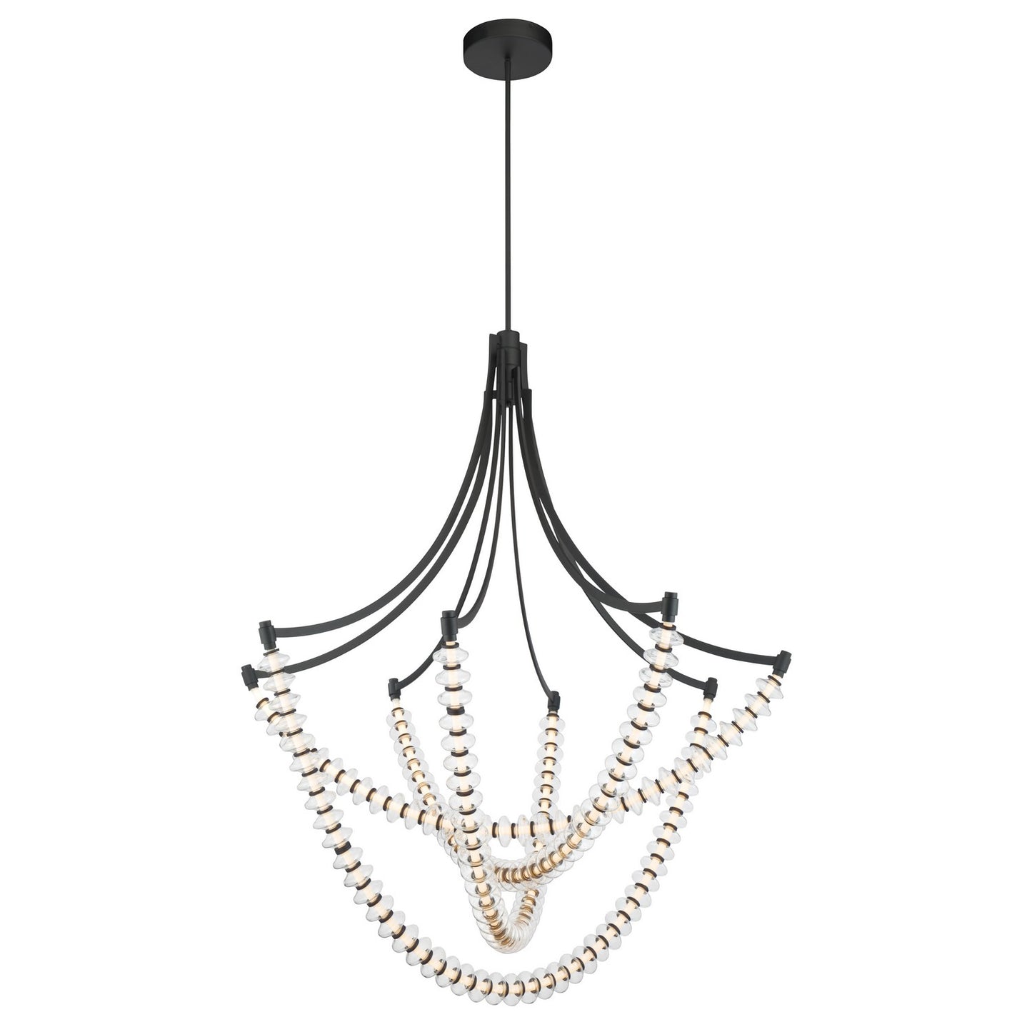 Pearl LED Chandelier in Dark Matte Black