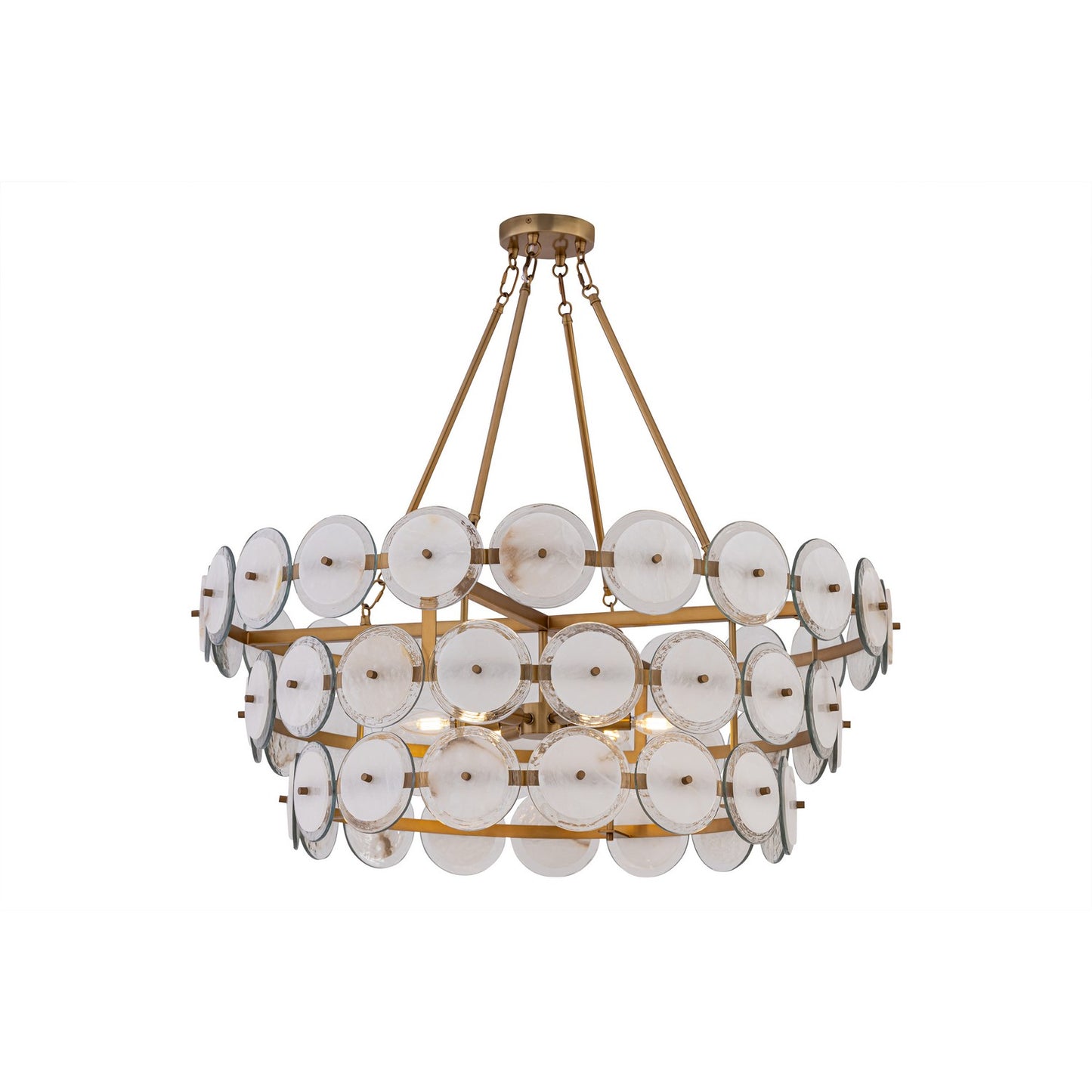 Kintrel Six Light Pendant in Legacy Brass