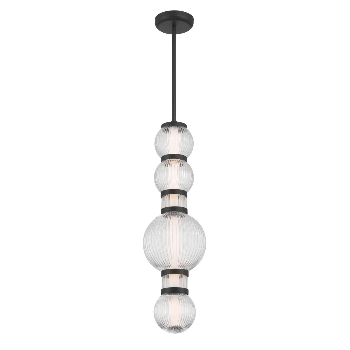 Cordel LED Mini Pendant in Dark Matte Black