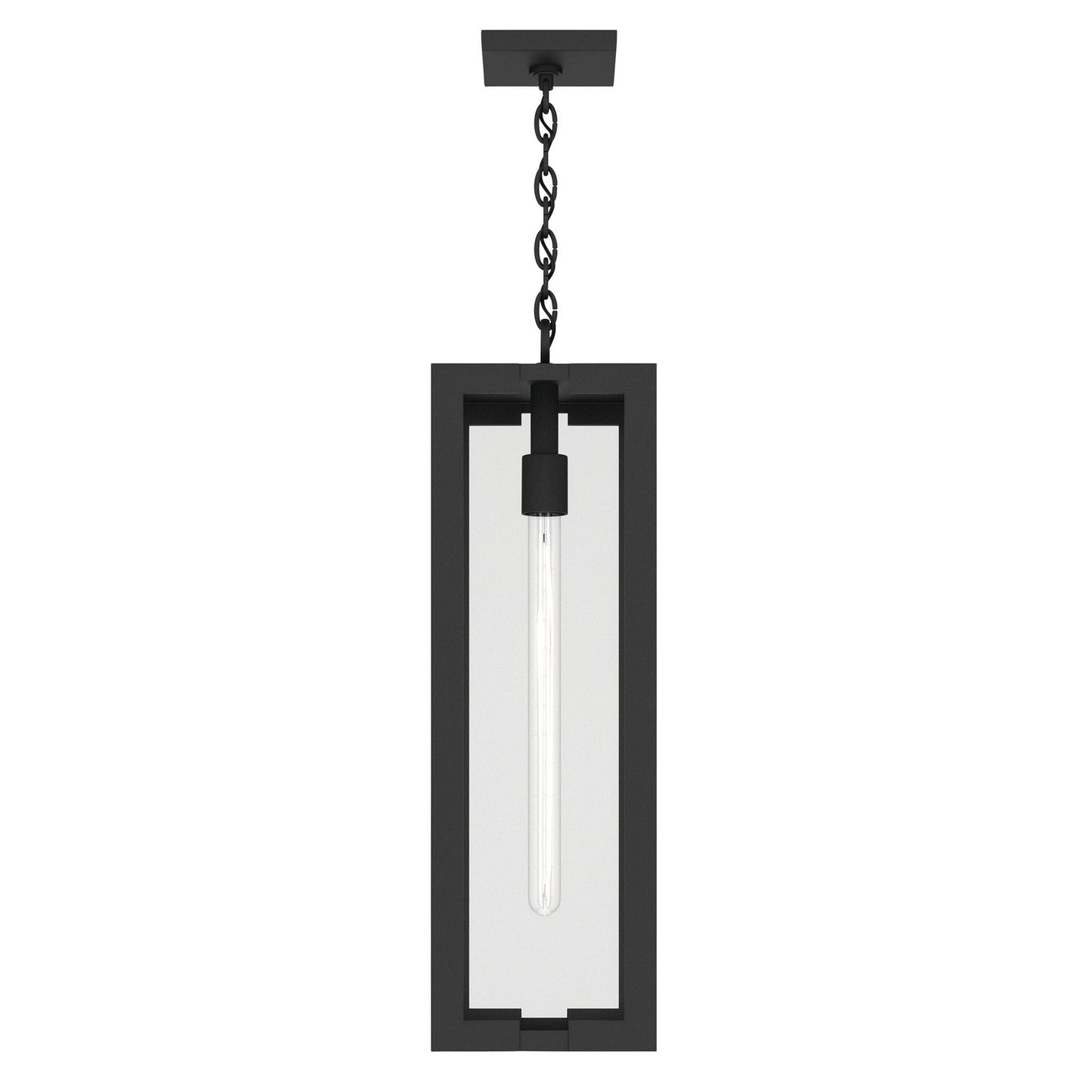 Calen One Light Outdoor Pendant in Textured Black