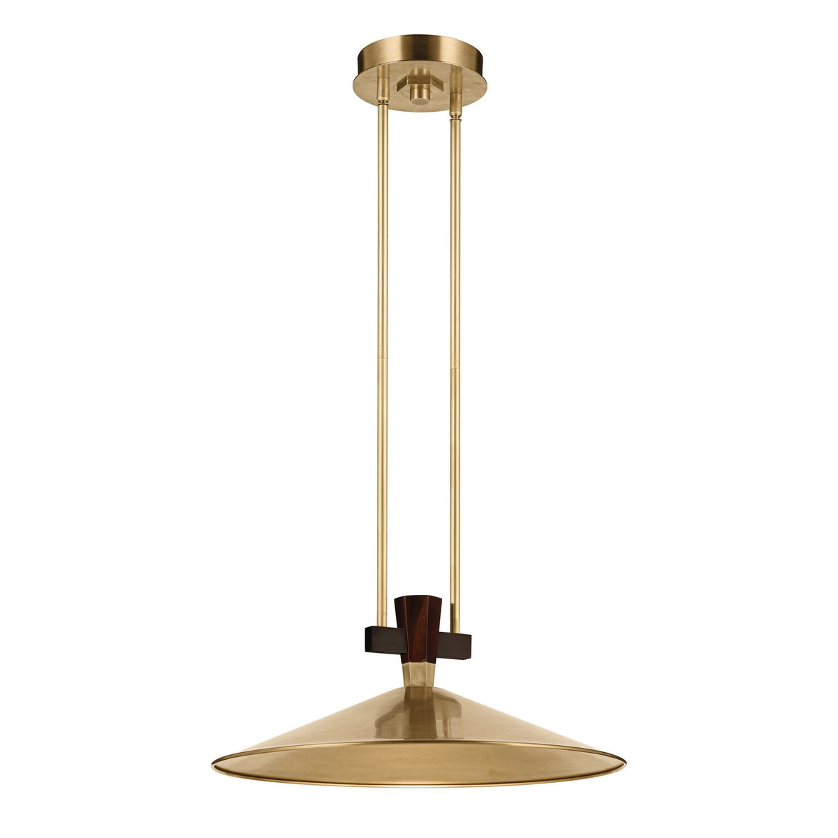 Tenon LED Pendant in Lacquered Brass