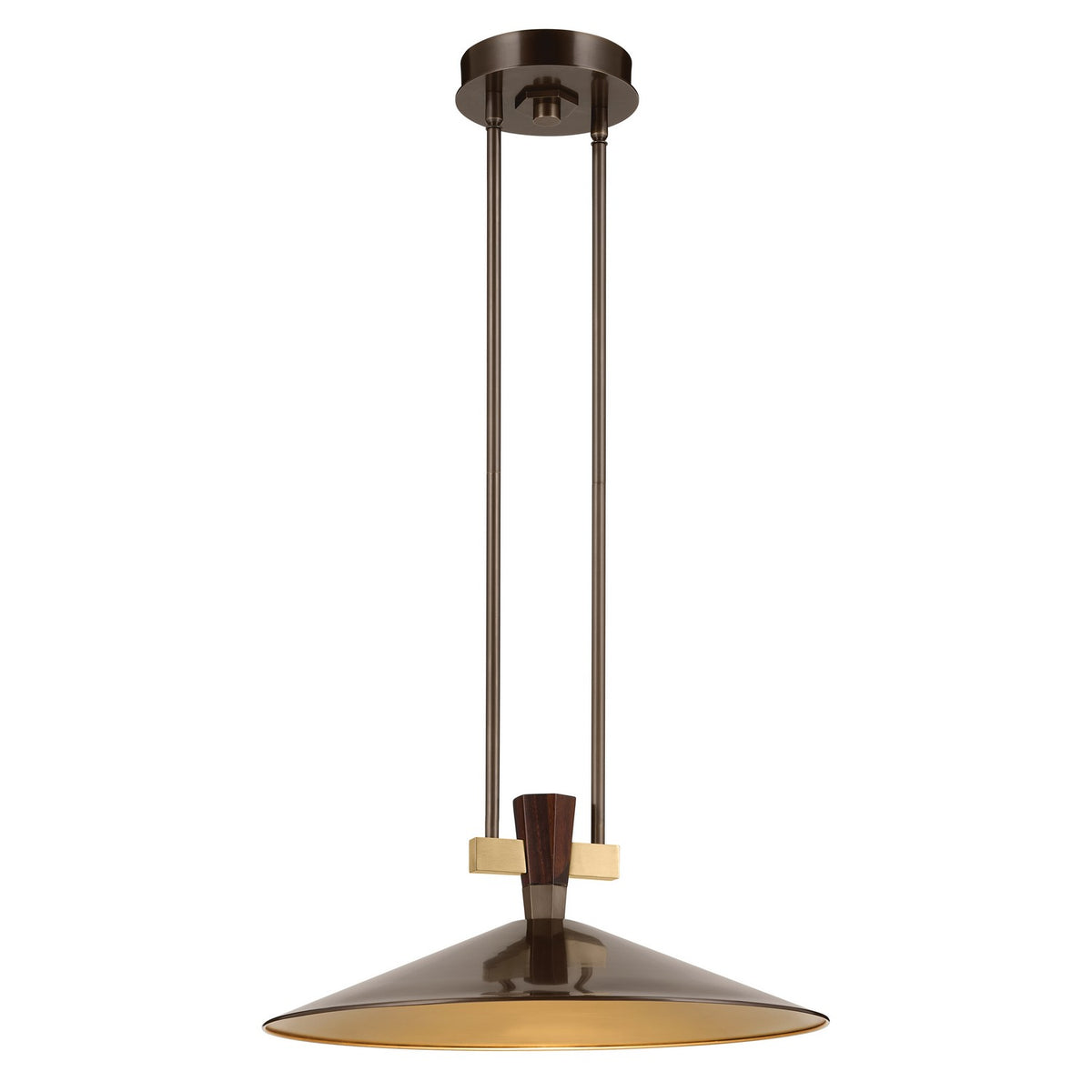 Tenon LED Pendant in Lacquered Bronze