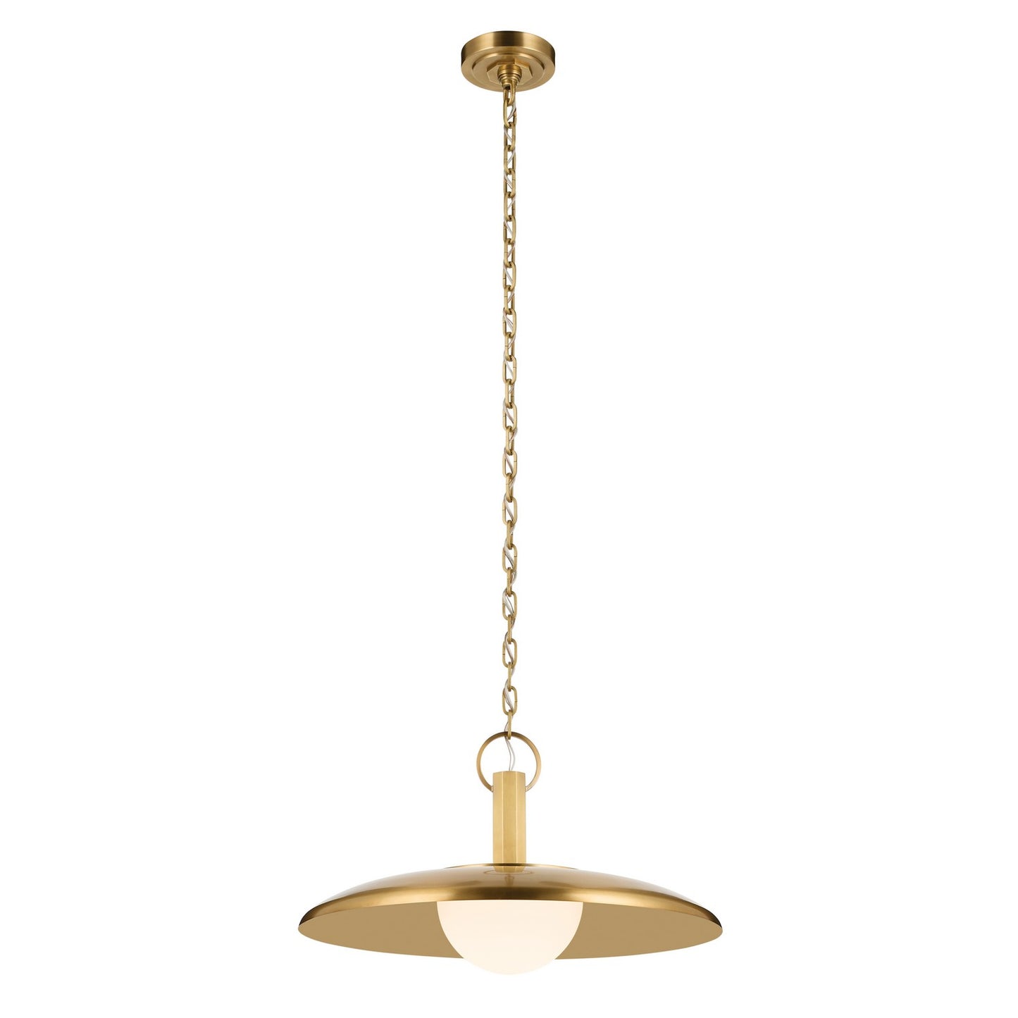 Kurio LED Pendant in Lacquered Brass