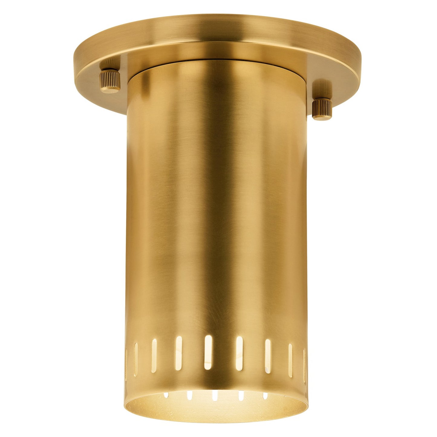 Ruehl LED Flush Mount in Lacquered Brass