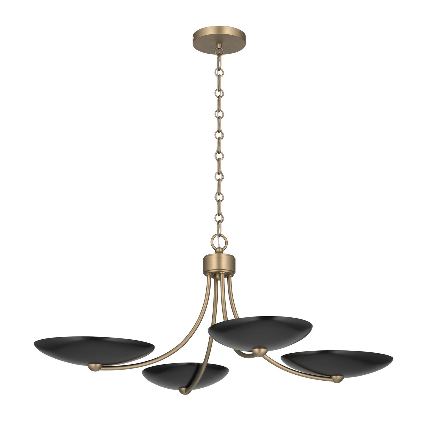 Palmela Four Light Chandelier/Semi Flush in Champagne Bronze