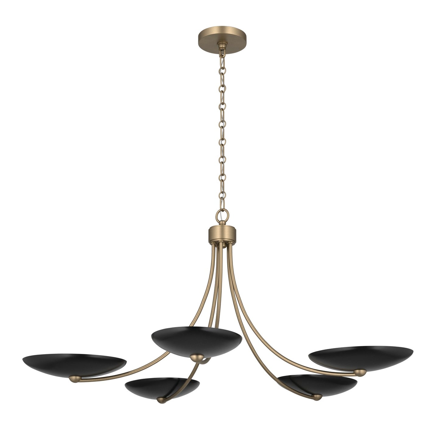 Palmela Five Light Chandelier in Champagne Bronze