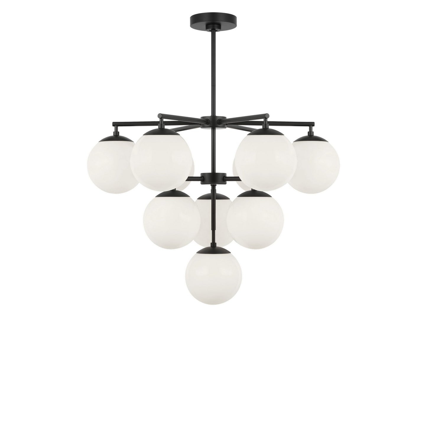 Nube Ten Light Chandelier in Midnight Black