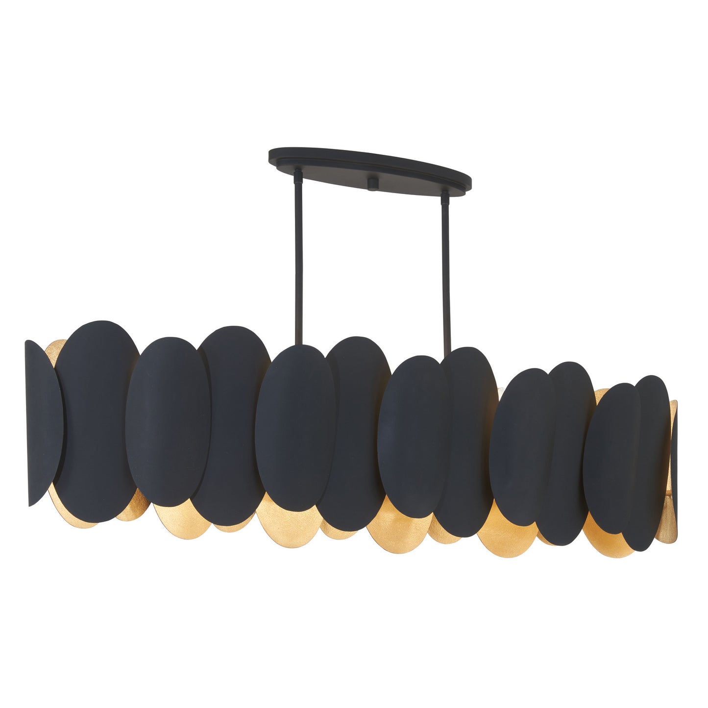Vailen Ten Light Island Pendant in Dark Matte Black