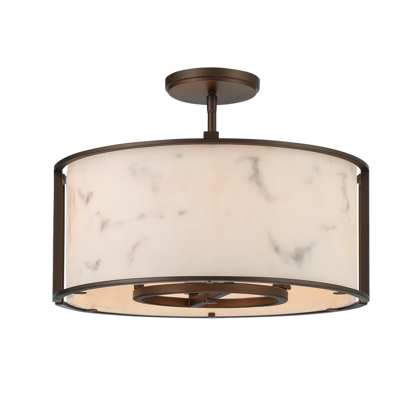 Buchanan Four Light Semi Flush Mount in Hellenic Bronze