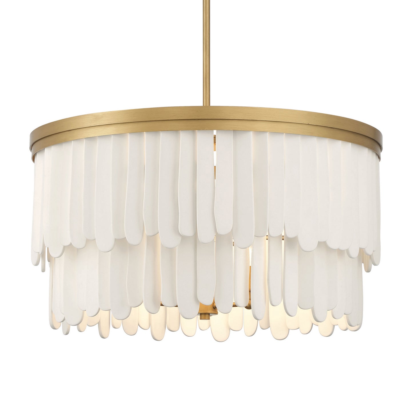 Briscade Nine Light Pendant in Painted Legacy Brass