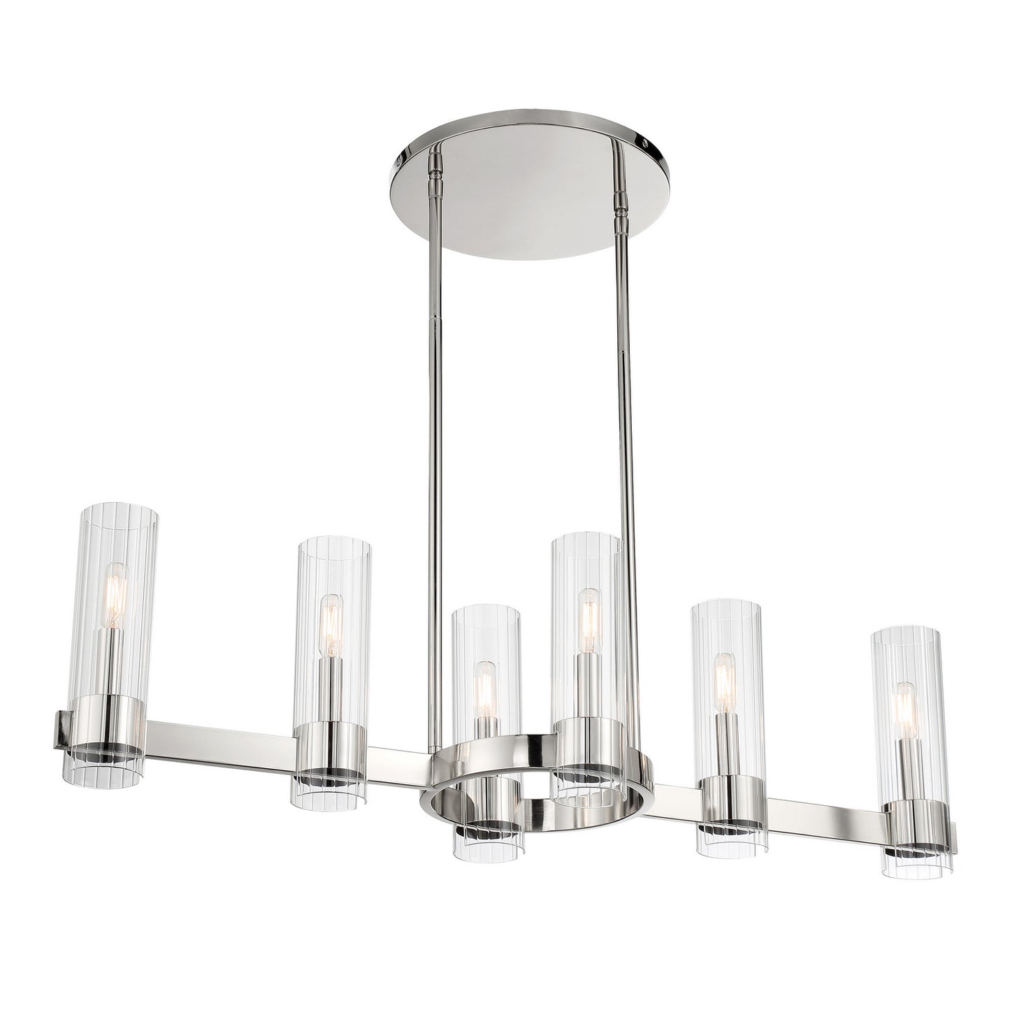 Vernon Place Six Light Island Pendant in Chrome