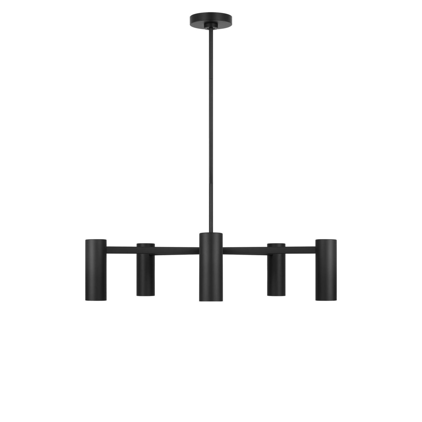 Zentro Five Light Chandelier in Midnight Black