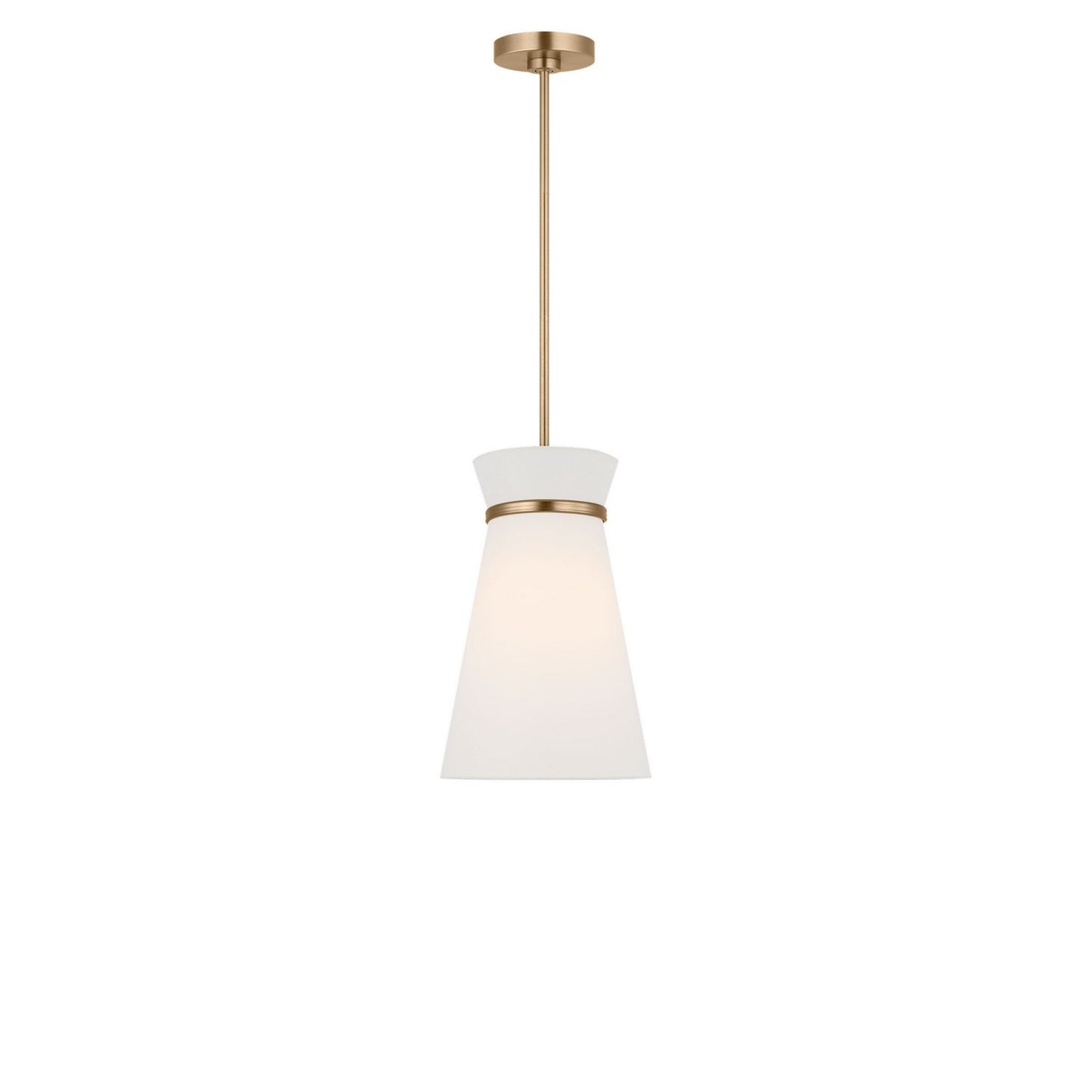 Fynn One Light Pendant in Satin Brass