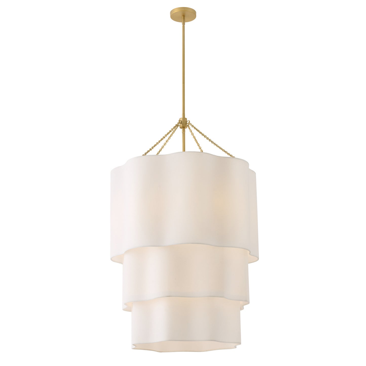 Gwen LED Chandelier in Lacquered Brass