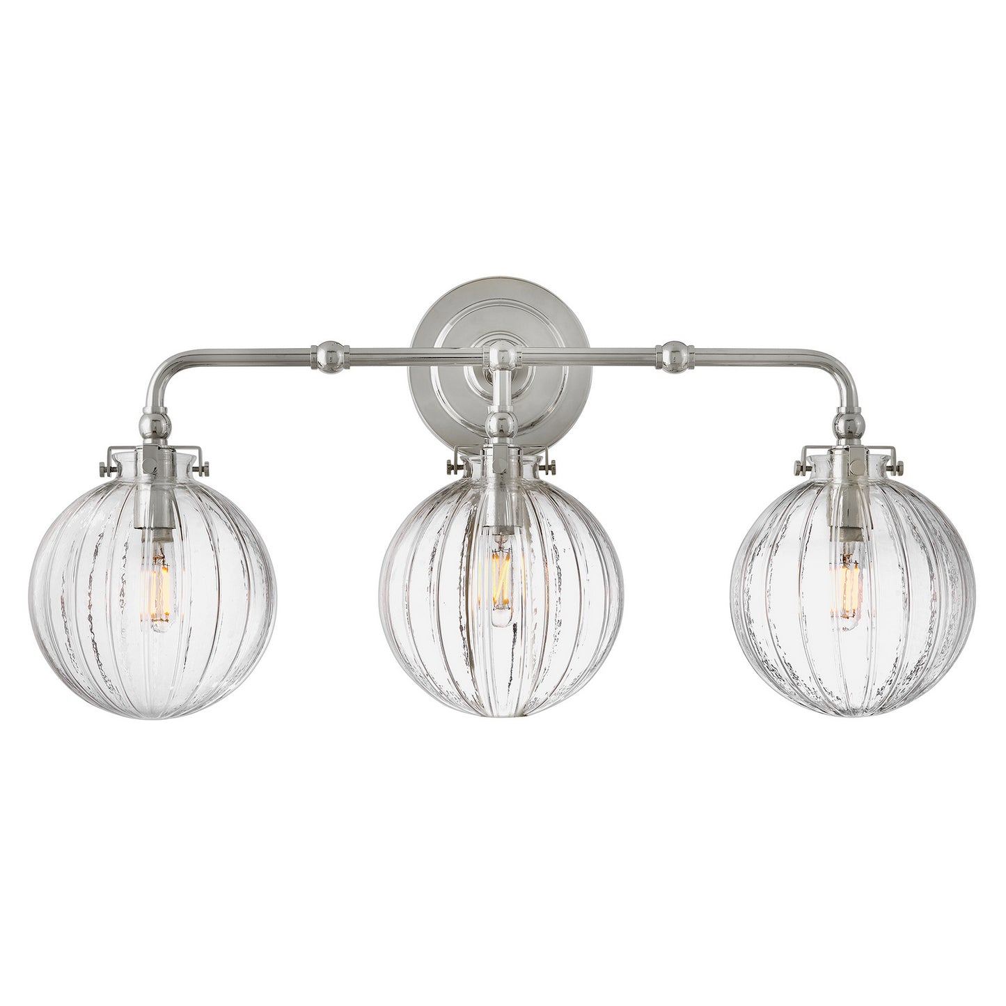 Helene LED Vanity in Polished Nickel