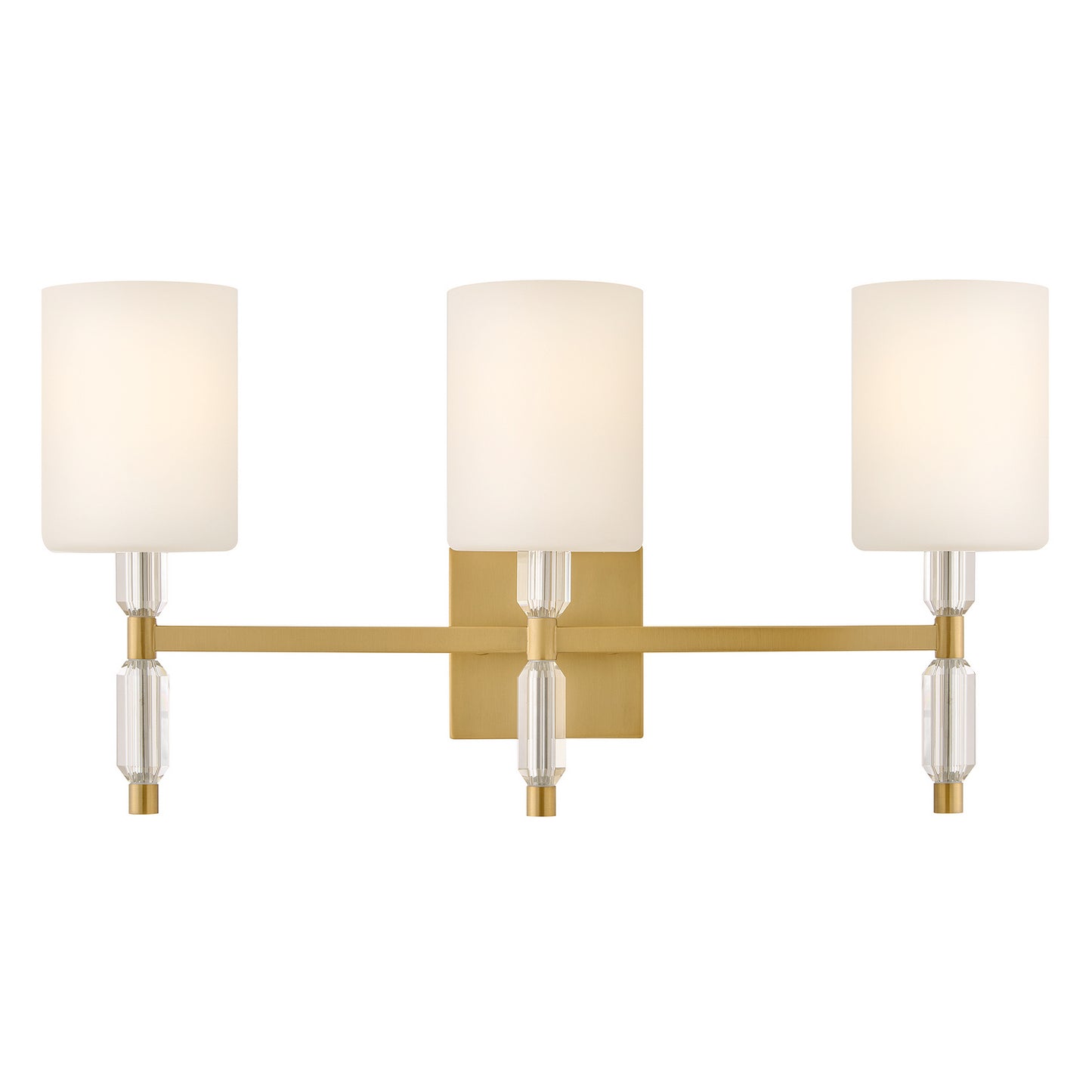 Anika LED Vanity in Lacquered Brass