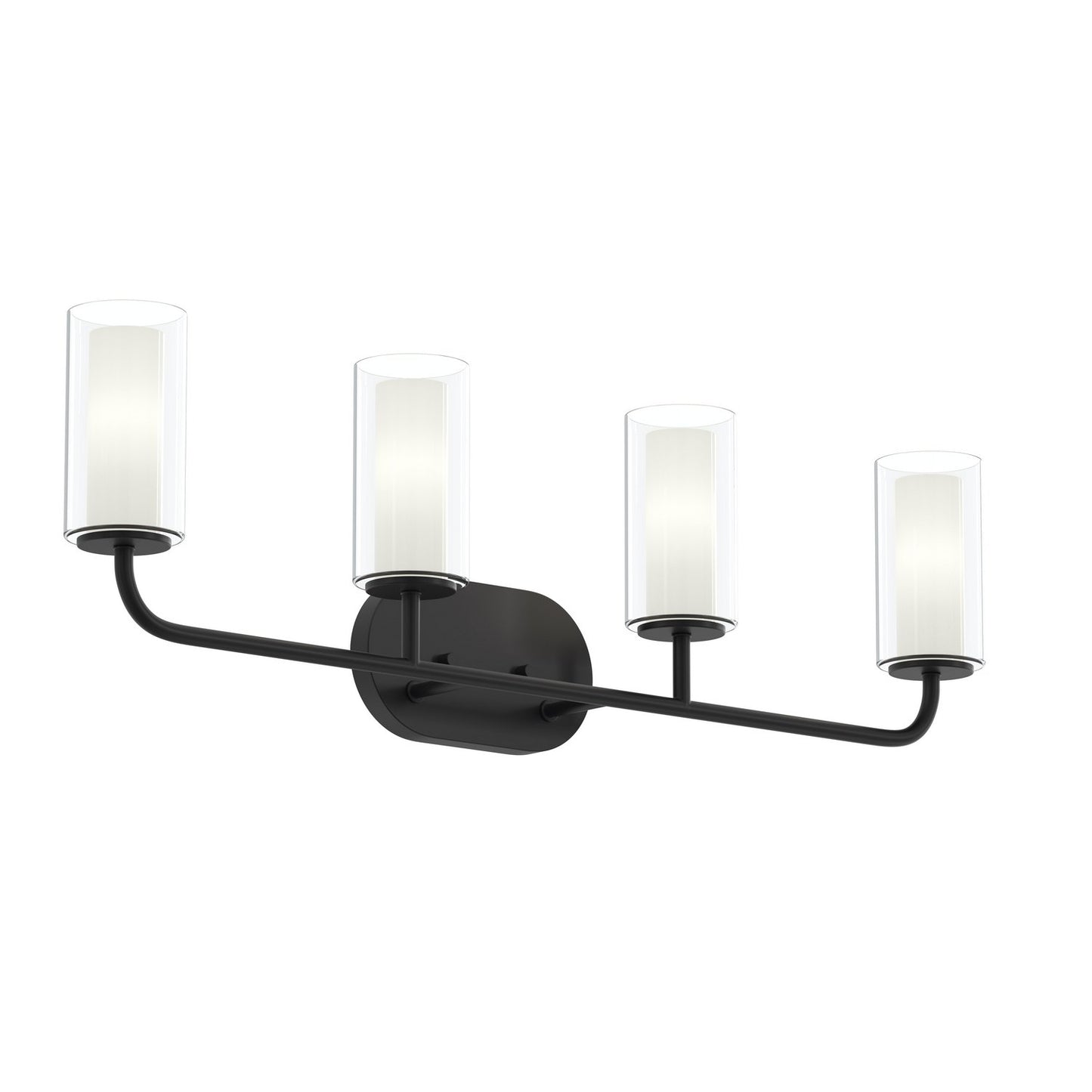 Mack Four Light Bath Vanity in Matte Black