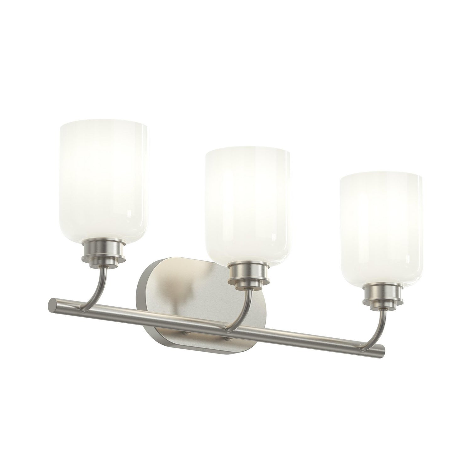 Reines Three Light Bath Vanity in Brushed Nickel