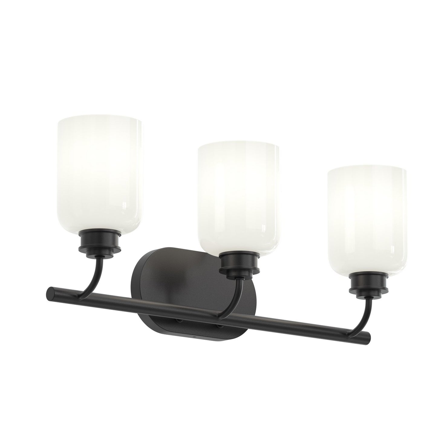 Reines Three Light Bath Vanity in Matte Black