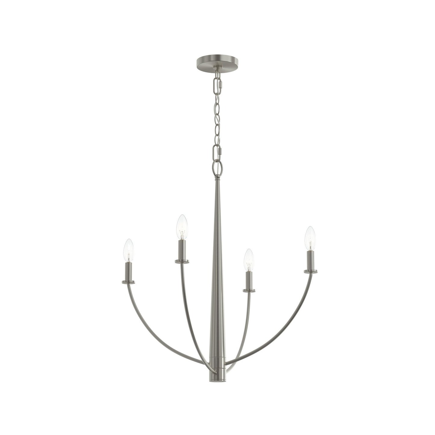Jheni Four Light Chandelier in Brushed Nickel