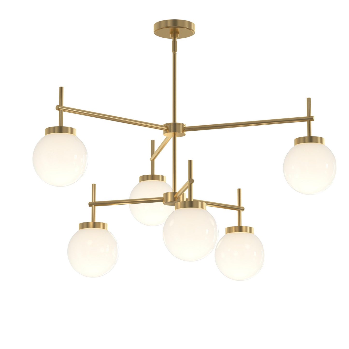 Rigsby Six Light Chandelier in Brushed Gold